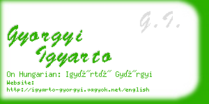 gyorgyi igyarto business card
